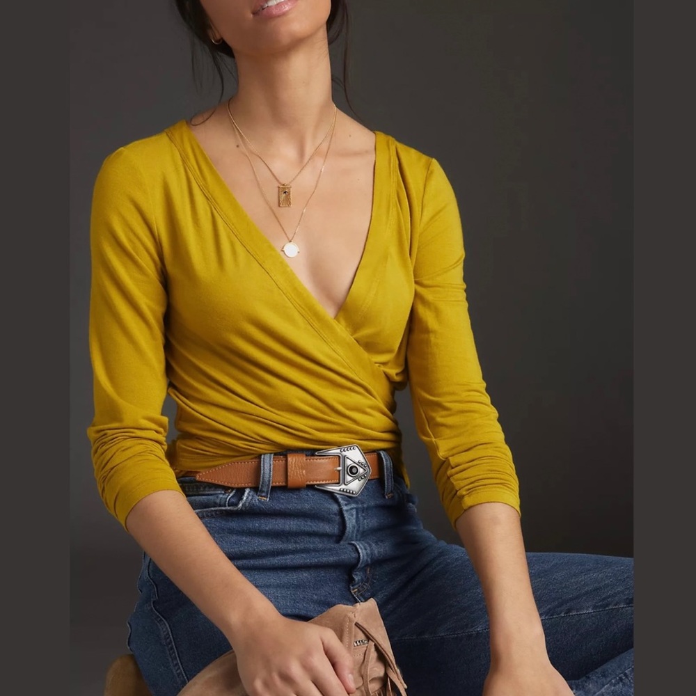 Anthropologie Saturday Sunday Ally Ruched Top, large NWT